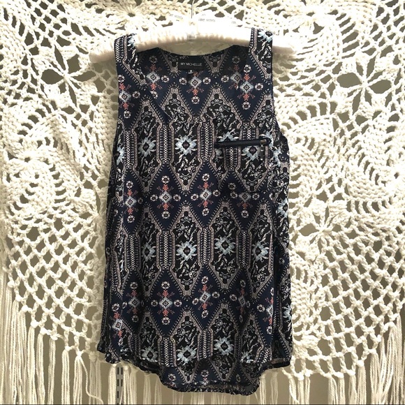 My Michelle Patterned Tank Top - Picture 2 of 8